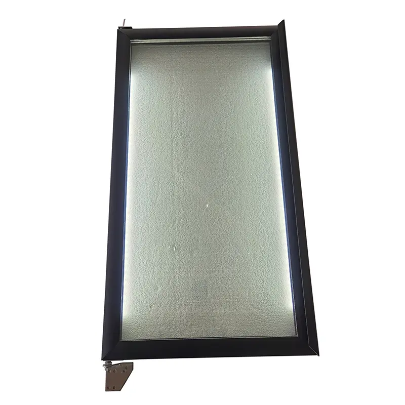 Black Frame Glass Door for Freezers and Coolers by Yuebang Glass