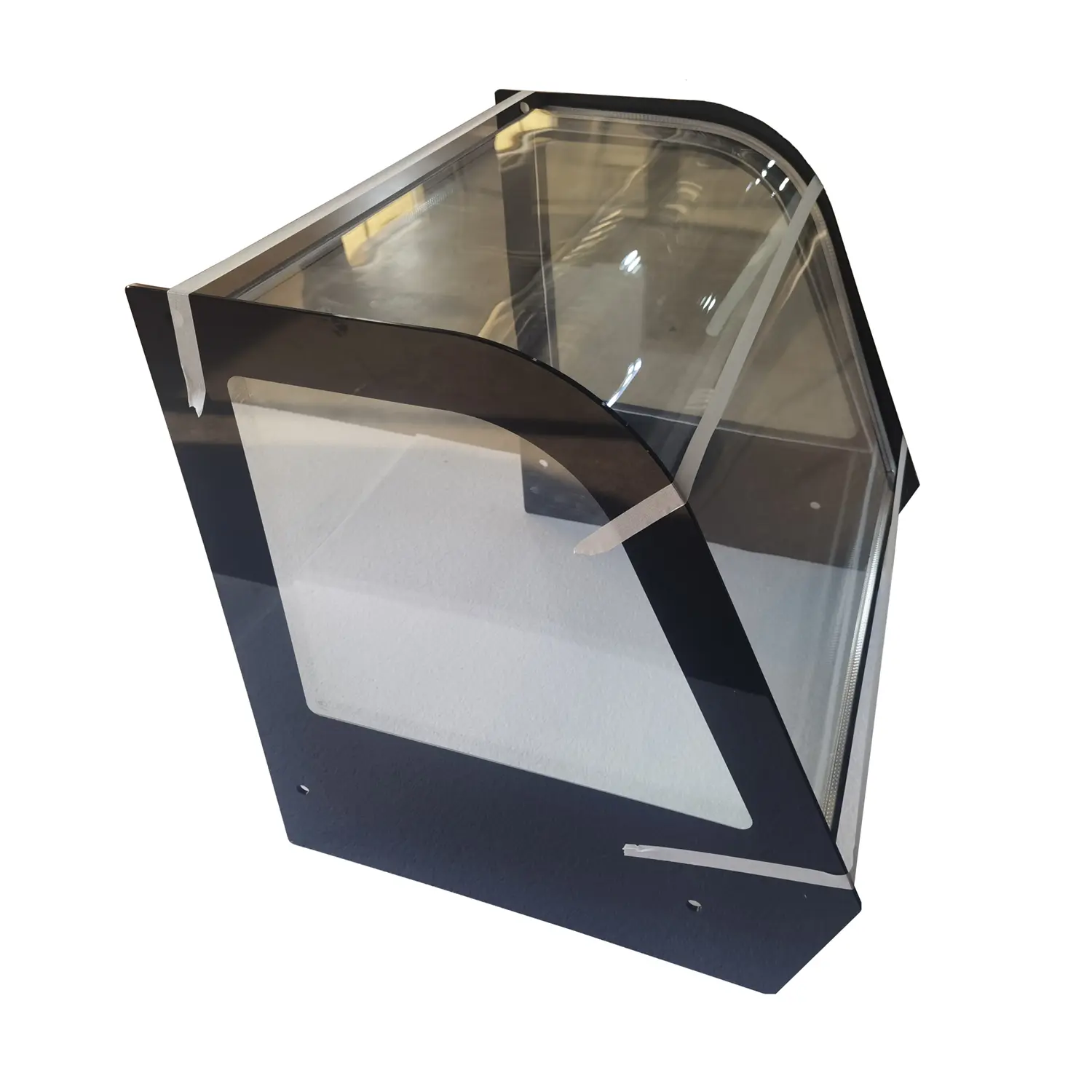 Yuebang Commercial Custom-Shape Flat & Curved Silk Screen Tempered Glass for Cake Showcases