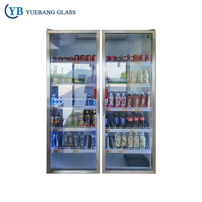 Advanced Beverage Display Freezer Glass Door by Yuebang Glass