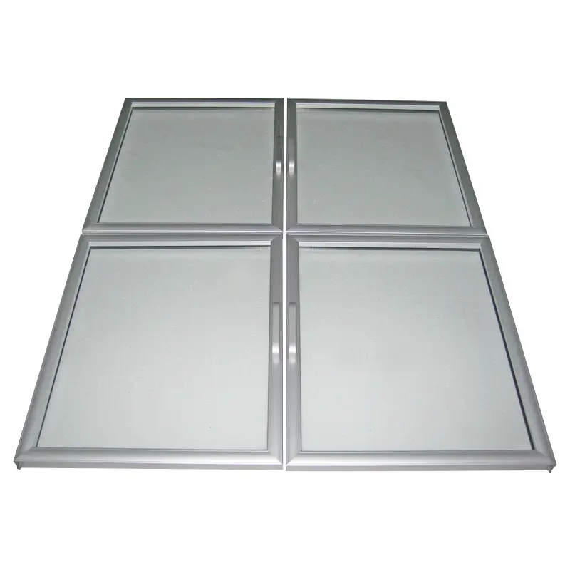 Yuebang Glass Premium Silver Framed Insulated Freezer Glass Doors